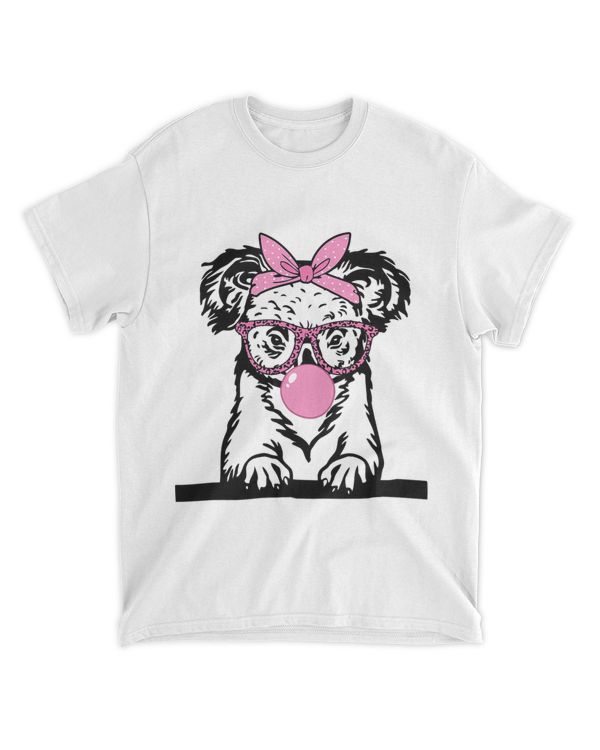 Koala Wearing Head Band Blowing Bubble Gum