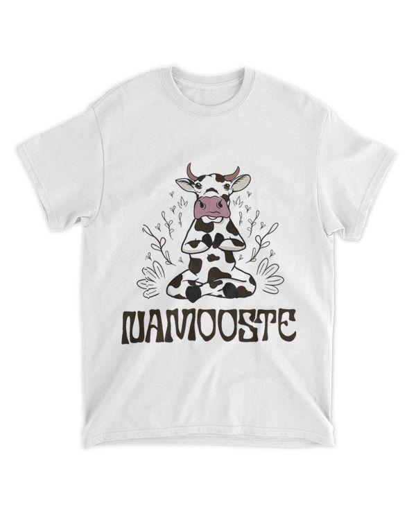 Namooste Cute Meditating Cow Namaste Farmer Animal Fun Yoga