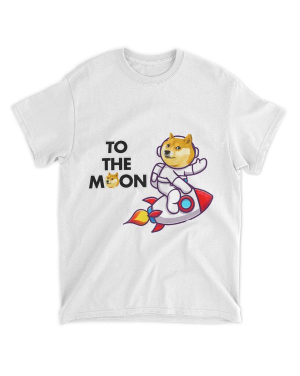 Dogecoin to the Moon Black DOGE Cute Funny Crypto Trader Tra