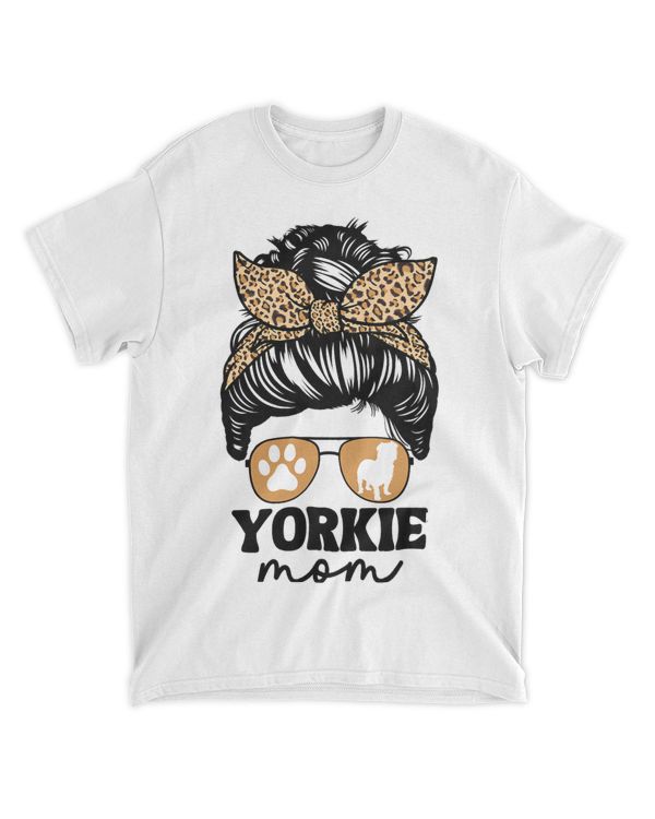Yorkie Mom Messy Bun For Women Funny Yorkshire Terrier Dog