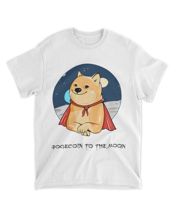 Funny Super Shiba Inu To The Moon Cryptocurrency Dogecoin