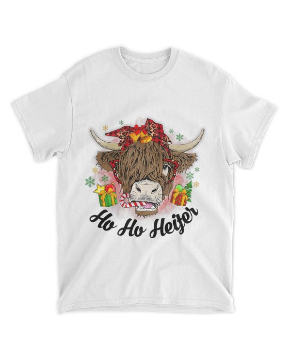 Ho Ho Heifer Christmas Highland Cow Western Christmas