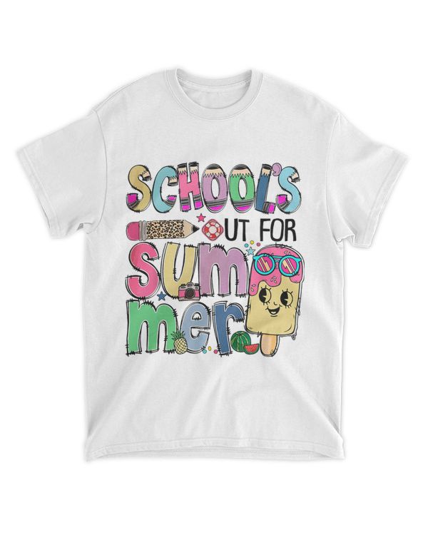 Schools Out For Summer Teacher Boys Girls Summer Vacation