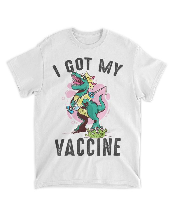 I Got My Vaccine T Rex Vaccinated I Got The Shot Trex Kids 43