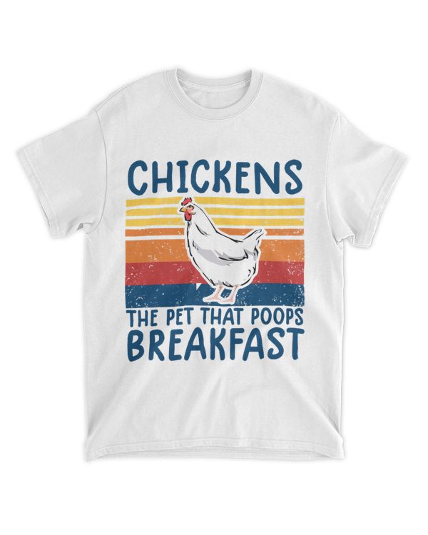 funny chicken tee shirt chicken the pet that poops breakfast