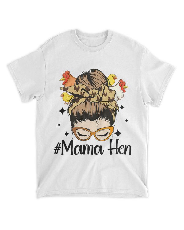 Funny Mama Hen Messy Bun Chicken Mom Mothers Day