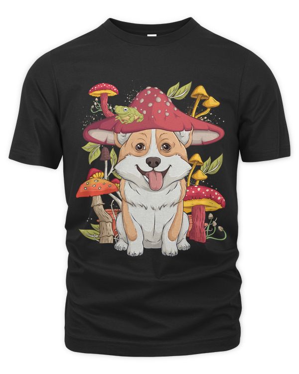 Corgi Dog Cottagecore frog Aesthetic Men Women Graphic