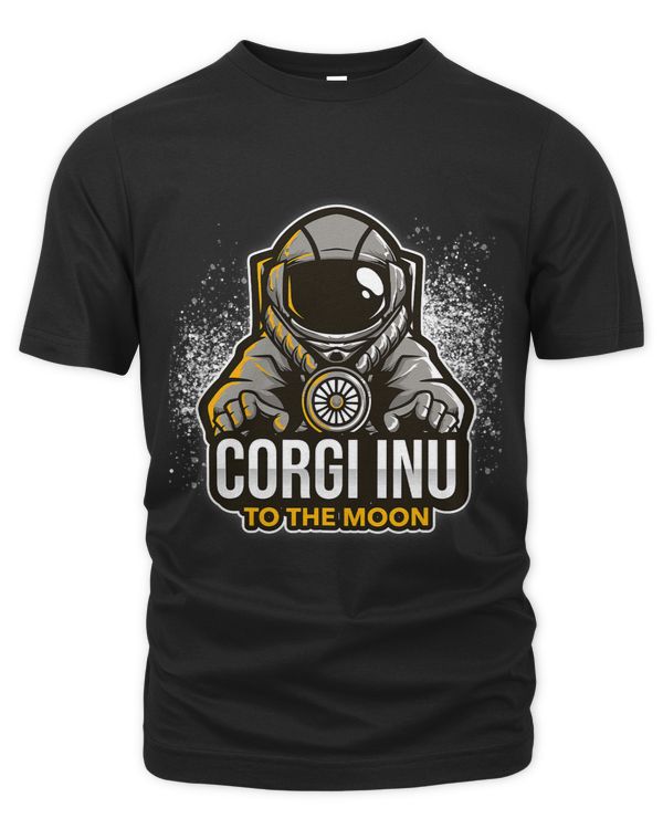 Corgi Inu to the Moon Astronaut Vintage Retro