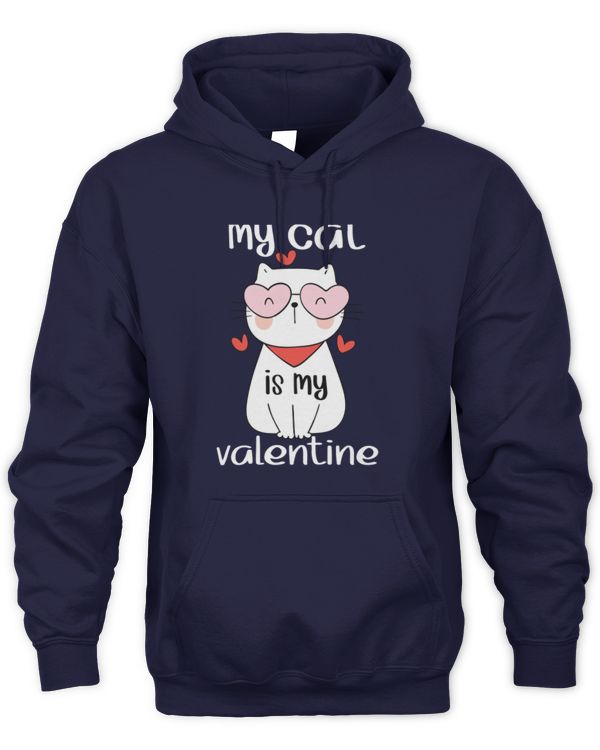 Valentine Day Cat My Cat Is My Valentine Cat Mom Heart Long Sleeve
