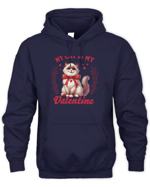 Valentine's Day Cat Lover Design Cat is My Valentine Long Sleeve