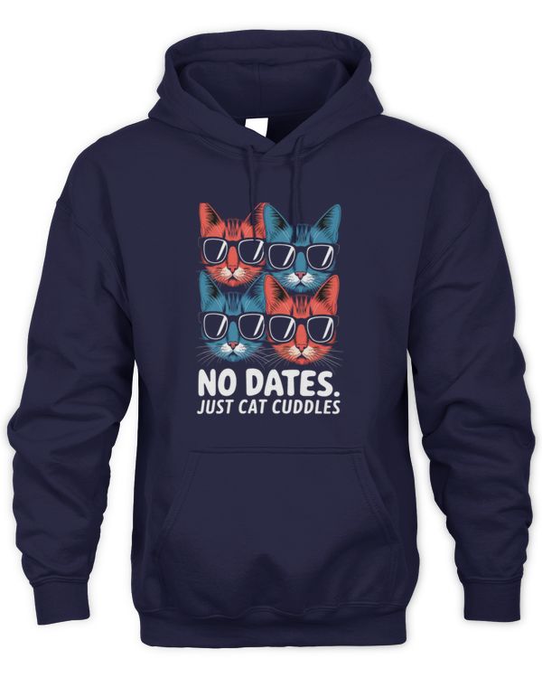 Valentines Day Cute Cat Sunglasses No Dates Just Cat Cuddles Long Sleeve