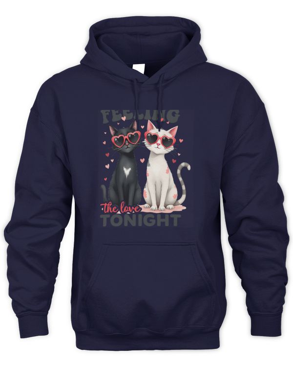 Valentine's Day Romantic Cat Couple Feeling The Love Long Sleeve