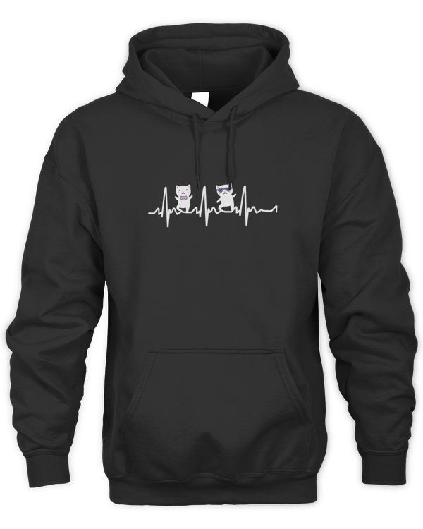 Cat Heartbeat Funny T-Shirt