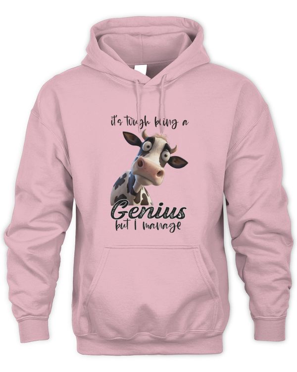 It's Tough Being A Genius But I Manage Cow Lovers Shirt
