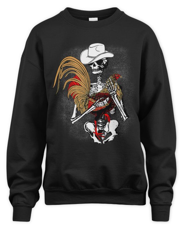 Chicken Lover Funny Gallero Red Rooster Chicken Skeleton